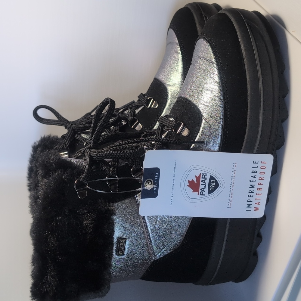 Pajar metallic pewter women's size 10 winter boots - Picture 5 of 6